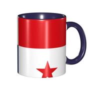 XZDZWK Classic Navy Blue Mugs Unique Flag of Panama Pattern Durable Style for Work Home and Afternoon Tea