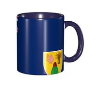 XZDZWK Classic Navy Blue Mugs Unique Flag of The Turks and Caicos Islands Pattern Durable Style for Work Home and Afternoon Tea