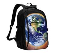 XZDZWK Cosmic Earth Versatile Travel Backpack Light Simple Independent Compartment Large Capacity Multi-pocket