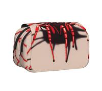 XZDZWK Cute Little red Spider Clamshell Pen Case Stylish and Large Capacity Design Suitable for Students and Business Travelers