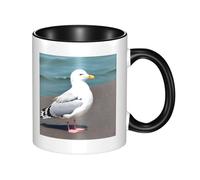 XZDZWK Cute Seagull Classic Mug Stylish Durable and Black Fade-Resistant Suitable for Home Office and Restaurant Use