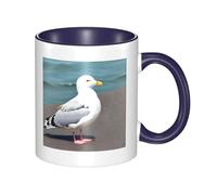 XZDZWK Cute Seagull Classic Mug Stylish Durable and Navy Blue Fade-Resistant Suitable for Home Office and Restaurant Use