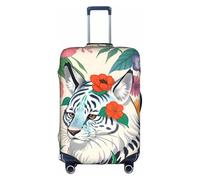 XZDZWK Cute White Tiger Suitcase Covers XL Scratch Proof and Dust Proof with Personalized Design for Travel Business and Outdoor Use
