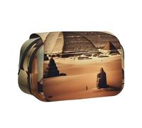 XZDZWK Dreaming of The Pyramids of Khufu Clamshell Pen Case Stylish and Large Capacity Design Suitable for Students and Business Travelers