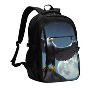 XZDZWK Eagle under the stars Versatile Travel Backpack Light Simple Independent Compartment Large Capacity Multi-pocket