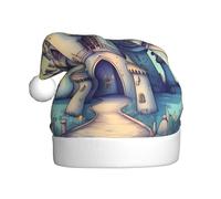XZDZWK Fairytale Castle Plush Christmas Hat Comfortable and Versatile Headwear Suitable for New Year Activities