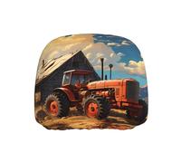 XZDZWK Farm Red Tractor Car Headrest Cover Universal Elastic Protective Interior Accessories with Most Vehicles