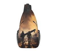 XZDZWK Firefighters fighting fires Men's Casual Messenger Bag Large Capacity Durable Suitable for Travel Work Commuting and Outdoor Activities