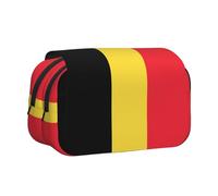 XZDZWK Flag of Belgium Clamshell Pen Case Stylish and Large Capacity Design Suitable for Students and Business Travelers