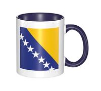 XZDZWK Flag of Bosnia and Herzegovina Classic Mug Stylish Durable and Navy Blue Fade-Resistant Suitable for Home Office and Restaurant Use