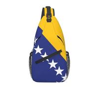 XZDZWK Flag of Bosnia and Herzegovina Men's Casual Messenger Bag Large Capacity Durable Suitable for Travel Work Commuting and Outdoor Activities