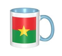 XZDZWK Flag of Burkina Faso Classic Mug Stylish Durable and Sky Blue Fade-Resistant Suitable for Home Office and Restaurant Use