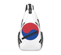 XZDZWK Flag of Republic of Korea Men's Casual Messenger Bag Large Capacity Durable Suitable for Travel Work Commuting and Outdoor Activities