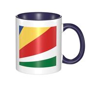 XZDZWK Flag of Seychelles Classic Mug Stylish Durable and Navy Blue Fade-Resistant Suitable for Home Office and Restaurant Use