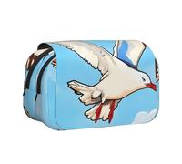 XZDZWK Flying Seagulls Clamshell Pen Case Stylish and Large Capacity Design Suitable for Students and Business Travelers