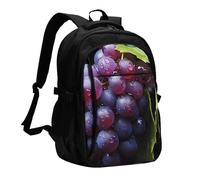 XZDZWK Fresh Grapes Versatile Travel Backpack Light Simple Independent Compartment Large Capacity Multi-pocket