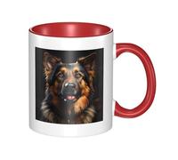 XZDZWK German Shepherd Classic Mug Stylish Durable and Red Fade-Resistant Suitable for Home Office and Restaurant Use