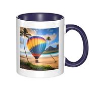 XZDZWK Hawaii Hot Air Balloon Classic Mug Stylish Durable and Navy Blue Fade-Resistant Suitable for Home Office and Restaurant Use