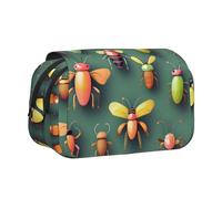 XZDZWK Insect Atlas Clamshell Pen Case Stylish and Large Capacity Design Suitable for Students and Business Travelers