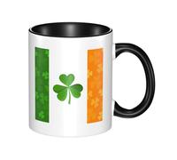 XZDZWK Irish Flag Classic Mug Stylish Durable and Black Fade-Resistant Suitable for Home Office and Restaurant Use