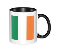 XZDZWK Irish Flag Classic Mug Stylish Durable and Black Fade-Resistant Suitable for Home Office and Restaurant Use