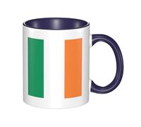 XZDZWK Irish Flag Classic Mug Stylish Durable and Navy Blue Fade-Resistant Suitable for Home Office and Restaurant Use