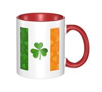 XZDZWK Irish Flag Classic Mug Stylish Durable and Red Fade-Resistant Suitable for Home Office and Restaurant Use