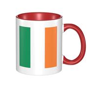XZDZWK Irish Flag Classic Mug Stylish Durable and Red Fade-Resistant Suitable for Home Office and Restaurant Use