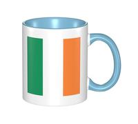 XZDZWK Irish Flag Classic Mug Stylish Durable and Sky Blue Fade-Resistant Suitable for Home Office and Restaurant Use