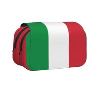 XZDZWK Italian Flag Clamshell Pen Case Stylish and Large Capacity Design Suitable for Students and Business Travelers