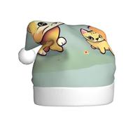 XZDZWK Kitten Butterfly Plush Christmas Hat Comfortable and Versatile Headwear Suitable for New Year Activities
