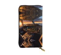 XZDZWK Large Capacity Airplane Cockpit Handheld Wallet Soft Material Multifunctional Design Anti-Loss Privacy Protection