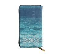 XZDZWK Large Capacity The deep Blue sea Handheld Wallet Soft Material Multifunctional Design Anti-Loss Privacy Protection