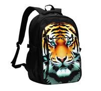 XZDZWK Little fat tiger head Versatile Travel Backpack Light Simple Independent Compartment Large Capacity Multi-pocket