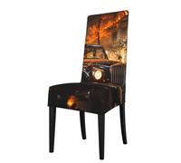 XZDZWK London Black Cab Pattern Chair Covers Elasticity Protective Case Scratch-Resistant Print Comfortable Easy to Install