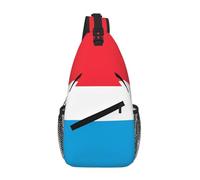 XZDZWK Luxembourg Flag Casual Crossbody Chest Bag With Multi Pocket Design Suitable For Commuting And Working Daily
