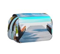 XZDZWK Maldives Holidays Clamshell Pen Case Stylish and Large Capacity Design Suitable for Students and Business Travelers