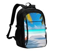 XZDZWK Maldives Holidays Versatile Travel Backpack Light Simple Independent Compartment Large Capacity Multi-pocket