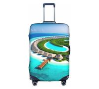 XZDZWK Maldives Scenery Suitcase Covers S Scratch Proof and Dust Proof with Personalized Design for Travel Business and Outdoor Use
