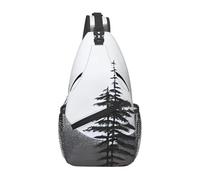 XZDZWK Moon Pine Tree Men's Casual Messenger Bag Large Capacity Durable Suitable for Travel Work Commuting and Outdoor Activities