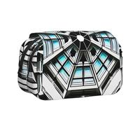 XZDZWK Octagon Building Clamshell Pen Case Stylish and Large Capacity Design Suitable for Students and Business Travelers