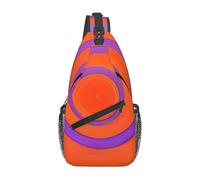 XZDZWK Orange circle centre Men's Casual Messenger Bag Large Capacity Durable Suitable for Travel Work Commuting and Outdoor Activities