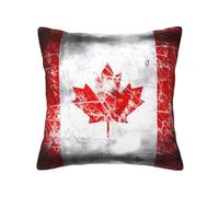 XZDZWK Retro Canada Flag Double-Sided Pillowcase 20"x20" Soft and Skin Friendly for Sofa Backrest Cars Bedroom