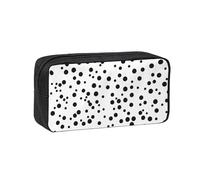 XZDZWK Simple and Spacious Black and White Polka Dot Pen Case Durable Convenient for Storage Outings Sketches Business Trips