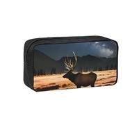 XZDZWK Simple and Spacious Elk in The Meadow Pen Case Durable Convenient for Storage Outings Sketches Business Trips