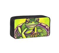 XZDZWK Simple and Spacious Frog in a Pond Pen Case Durable Convenient for Storage Outings Sketches Business Trips