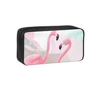 XZDZWK Simple and Spacious Love Flamingo Pen Case Durable Convenient for Storage Outings Sketches Business Trips