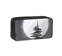 XZDZWK Simple and Spacious Moon Pine Tree Pen Case Durable Convenient for Storage Outings Sketches Business Trips