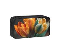 XZDZWK Simple and Spacious Yellow Tulips Pen Case Durable Convenient for Storage Outings Sketches Business Trips