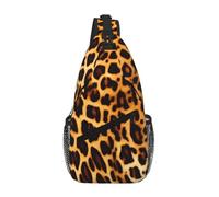 XZDZWK Stripes On Leopards Casual Crossbody Chest Bag With Multi Pocket Design Suitable For Commuting And Working Daily